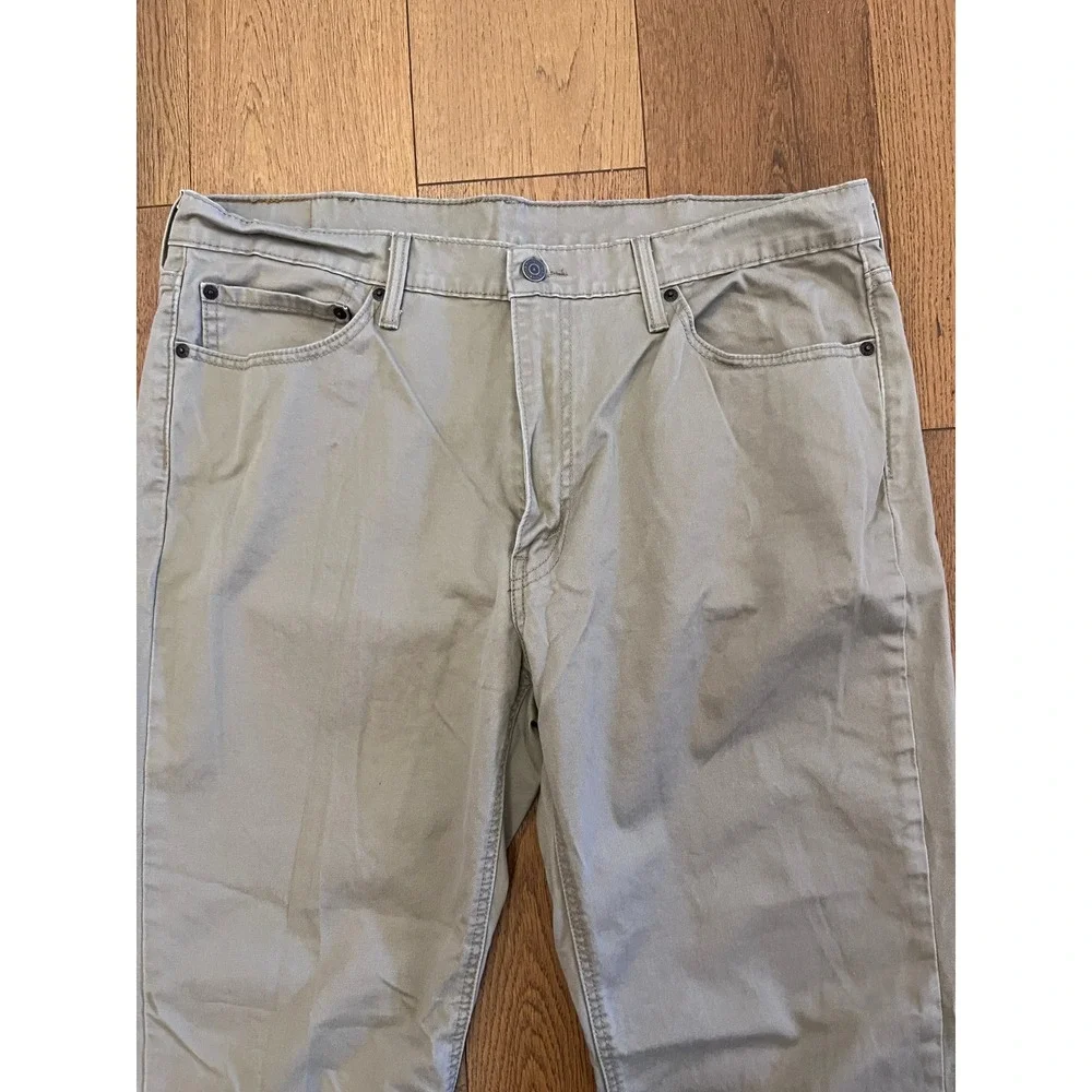 Levis 541 Athletic Taper Pants Mens 38 Khaki Tan Excellent Blank Trademark Tab